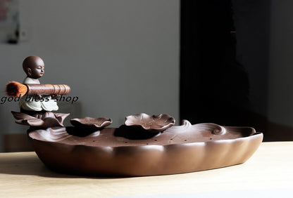 Reservoir Tea Plate For Pot Cup Yixing Zisha Purple Clay Tea Tray Lotus Tea Pet