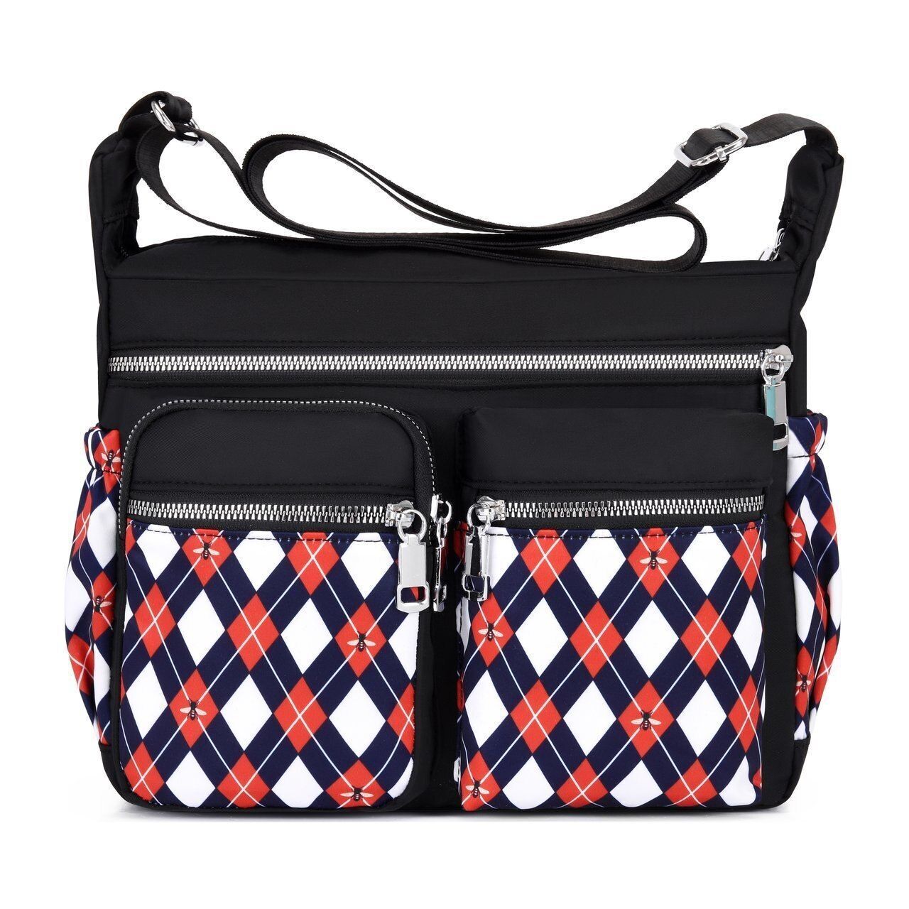 Crossbody Bag Waterproof Nylon Flower Shoulder Messenger Casual Ladies Handbag