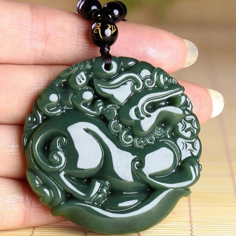 Blue Jade Yuanbao Pixiu Pendant Popular Versatile Hanging Accessories