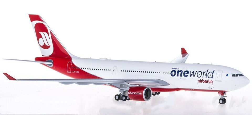 1:200 30CM JC Wings Airberlin OneWorld A330-200 Passenger Airplane Diecast Model