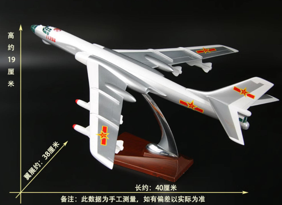 40CM 1:86 China H-6G Bomber Fighter Jet Airplane Resin Aircrarft Plane Model