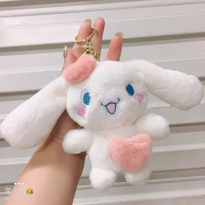 Sanrio Plush Cinnamoroll Pendant Plush Toy Bag Pendant Keychain