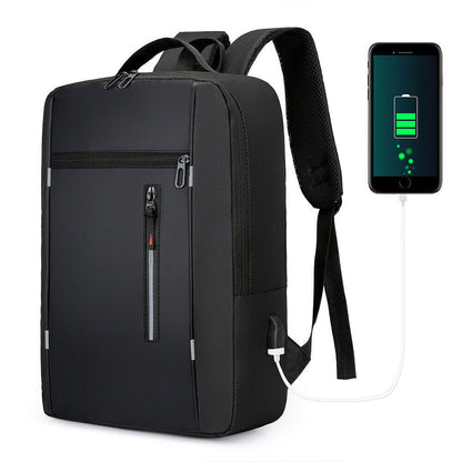Men Women 17'' Backpack Bookbag School Travel Laptop Rucksack Zip Bag USB Port