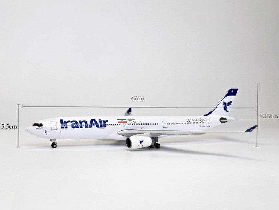 1:135 47CM IRAN AIR AIRBUS A330 Airplane Landing Gears Resin Aircraft Model