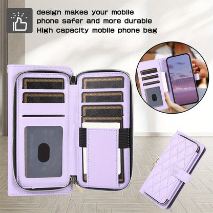 Crossbody Wallet Case for iPhone 16 15 14 13 12 11 Pro Max XR XS 7 8 Plus SE