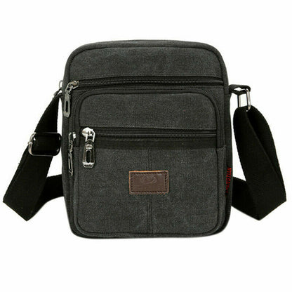 Retro Shoulder Bag Flip Casual Messenger Canvas Fashion Zipper Multifunctional