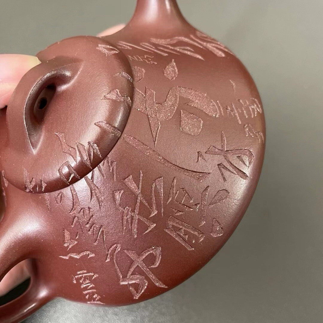 150cc Pot Yixing Zisha Purple Clay Original Zini Handmade Teapot By Fang Qinjun