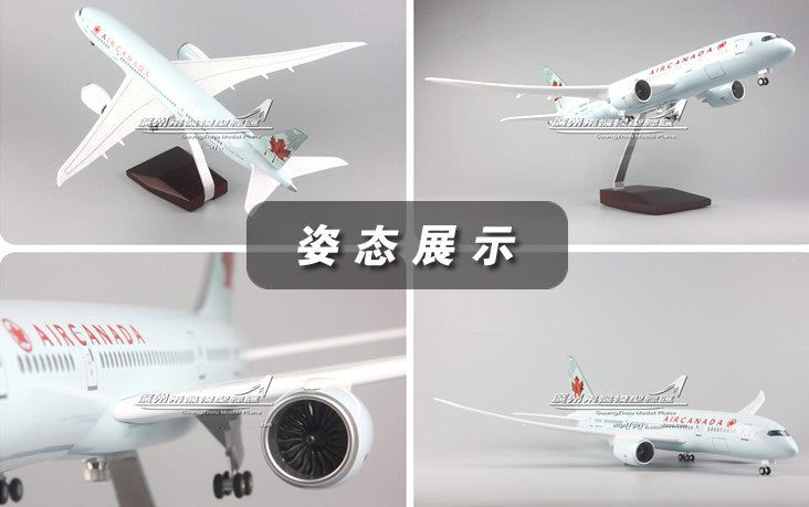 1:130 43CM AIR CANADA BOEING 787 Airplane Landing Gear Resin Aircraft Model
