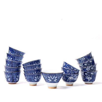 One Cup Blue And White Porcelain Tea Cup Chinese Kungfu Tea Cup Ceramic On Sales
