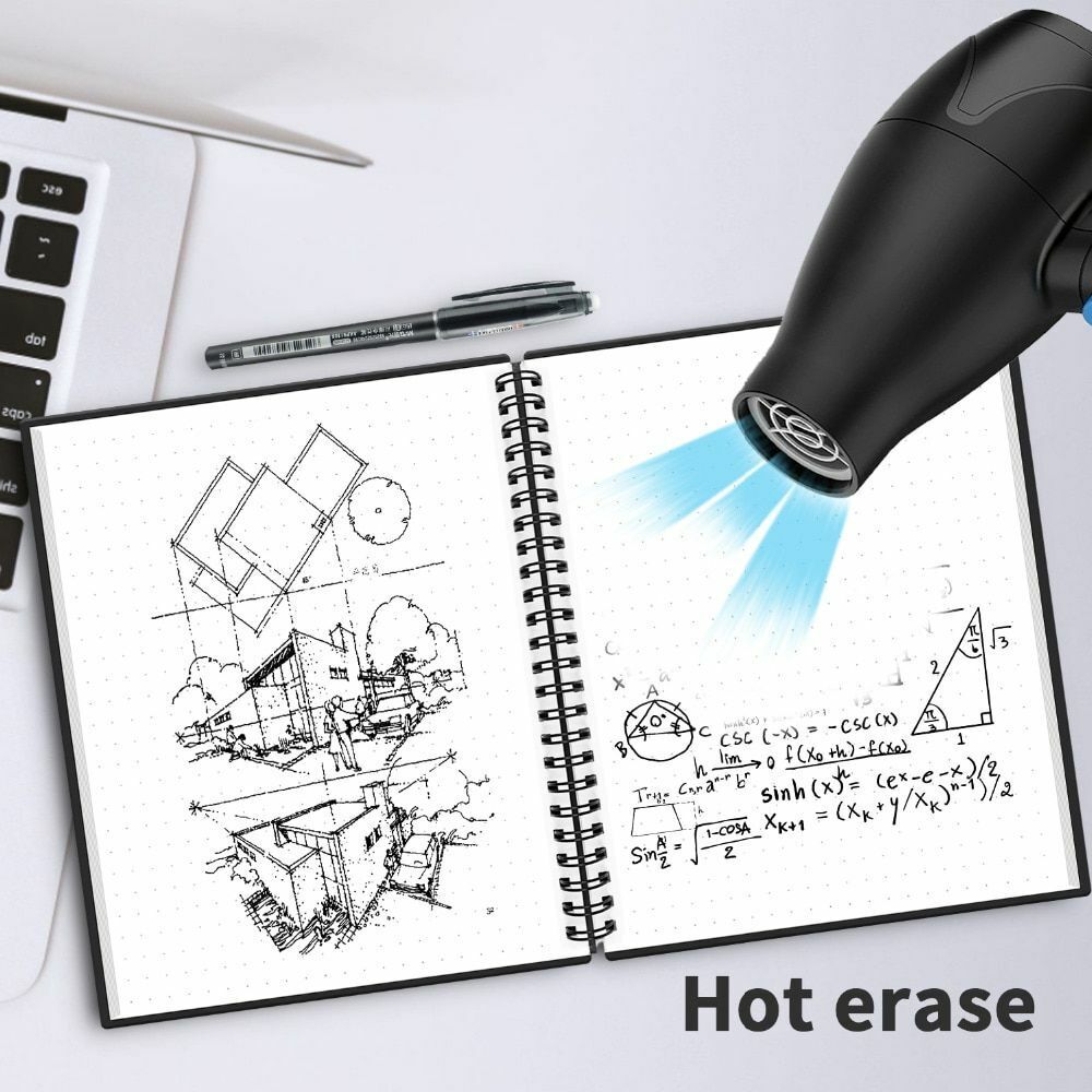 Notebook A6 Size Smart Reusable Erasable Erase Notepad Note Pad Lined Pen Paper