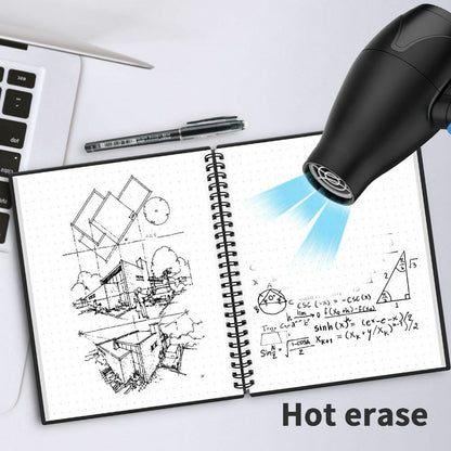 Notebook A6 Size Smart Reusable Erasable Erase Notepad Note Pad Lined Pen Paper