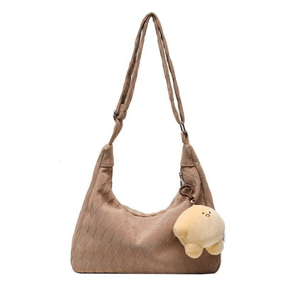 Fashionable Dumpling Bag Underarm Purse College Student Crossbody Bag 35*25*12CM