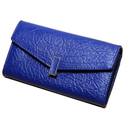 Genuine Leather Wallet Long Purse Clutch Bag 10*19*2.5cm Black Blue Wallets 1PC