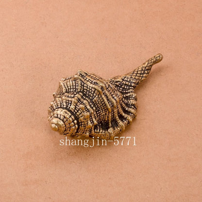 Brass Sea Conch Statue Sculpture Shell Artwork Figurine Home Decor