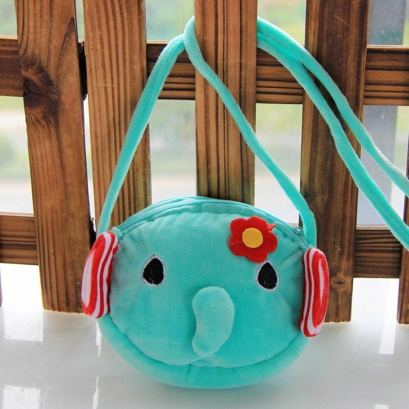 Cartoon Plush Lovely Children Purse Messenger Bags Animal Panda Cat Fluffy Baby
