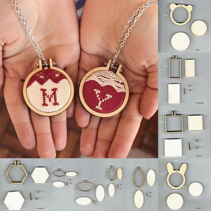 Mini Embroidery Hoop Wooden Ring DIY Cross Stitch Needle Frame Craft Sewing Tool