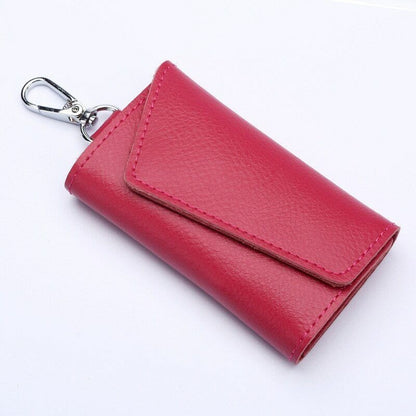 Men Women Car Key Keychain Key Bag Holder Pouch Leather Unisex Key Bag Small Bag