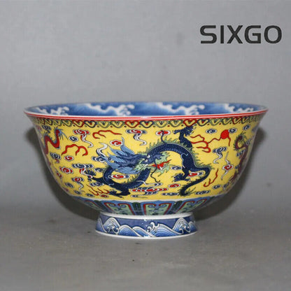 Collection of Decorative Arts and Crafts, Dragon Pattern Bowl Porcelain
