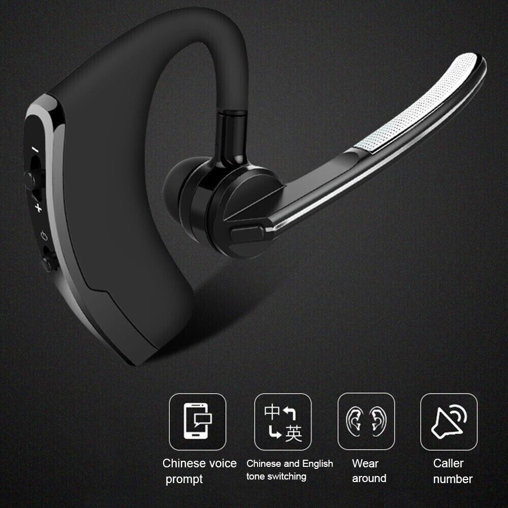 Bluetooth Earpiece Wireless Headset Noise Cancelling Headphones Driver Trucker