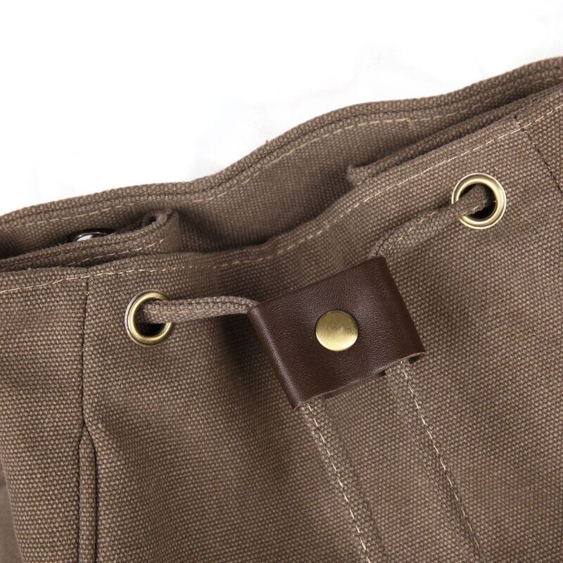 Canvas Backpack Men Women Travel Bag Hiking Rucksack Daypack