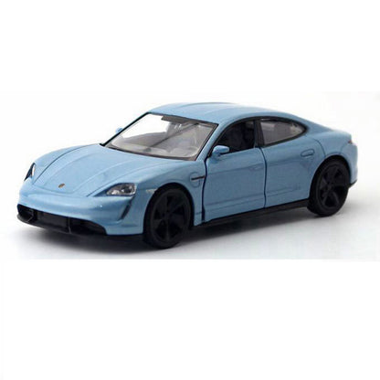 1:36 Porsche Taycan Turbo S Model Car Diecast Toy Vehicle Kids Toys Gifts Blue