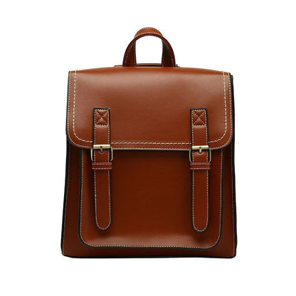 Vintage Backpack Female Synthetic Leather Bag School Shoulder Purse 28*10*30 CM