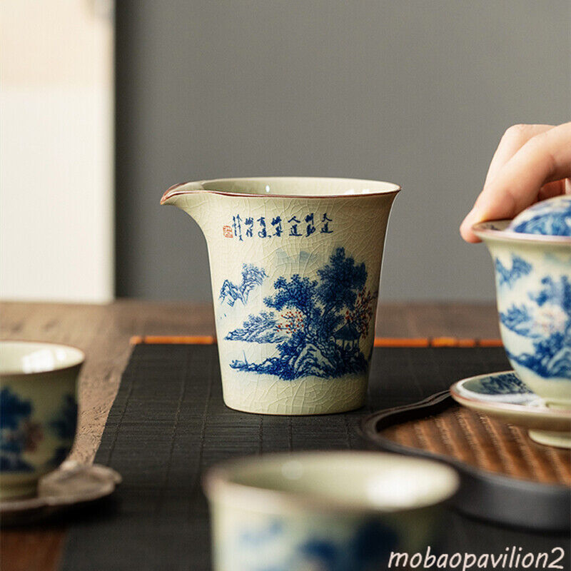 Landscape Ceramic Opening Pottery Cup Chinese Kung Fu Tea Zen Tea Sea Teacup