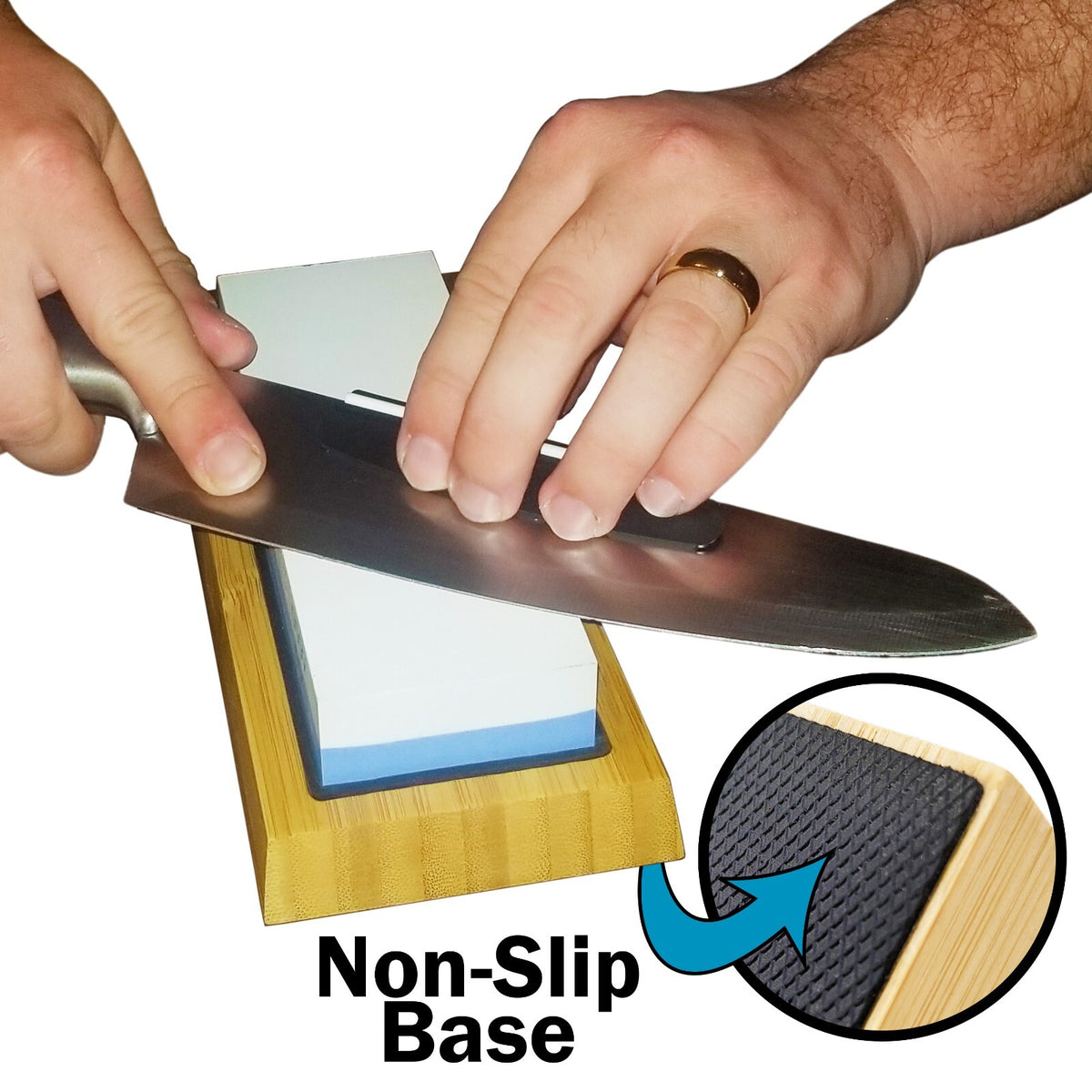 Knife Sharpening Whetstone Set - 2 Sizes of 1000/6000 Grit Stones and 140/32 Axe