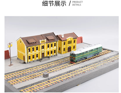 1:87 2TE116 Heavy Freight Train Diesel Locomotive ABS Plastic Freight Car Model