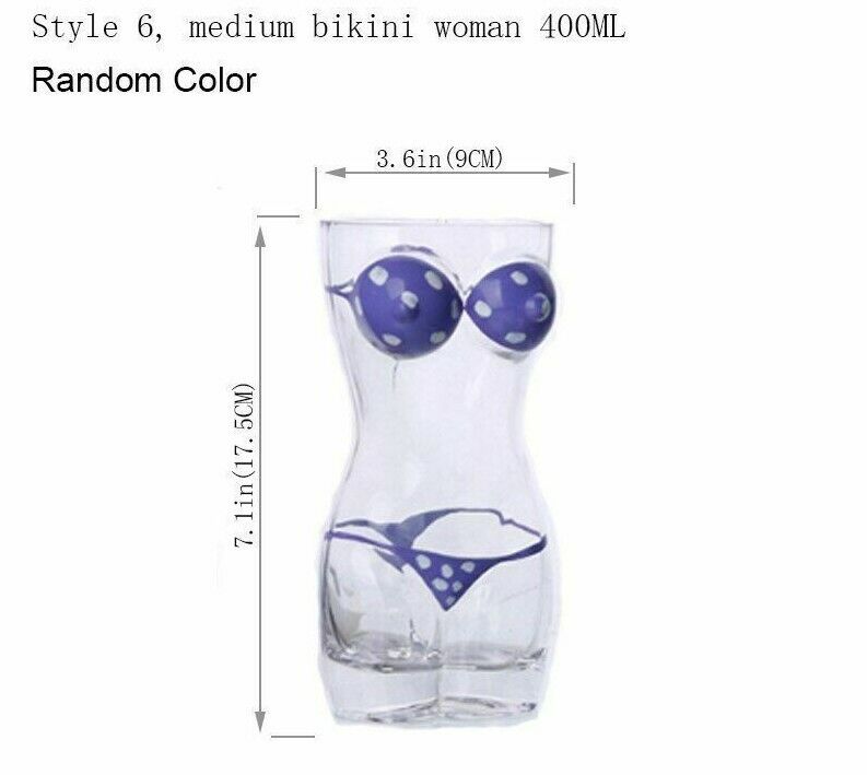 60/400ML Unique Beer Cups Funny Body Shape Wine Glass Whisky Vodka Shot Glasses