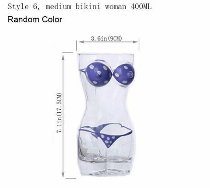 60/400ML Unique Beer Cups Funny Body Shape Wine Glass Whisky Vodka Shot Glasses