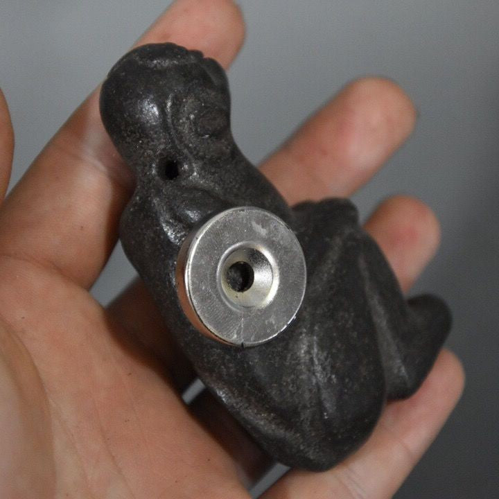 China Tibetan Old Hongshan Culture Meteorite Iron Monkey Statue Collection