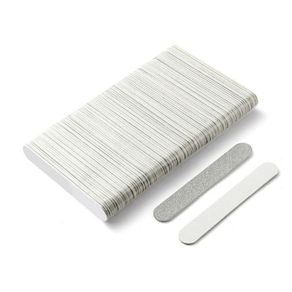 Nail Files 100Pcs Wood Double-Sided Professional Strong Sandpaper Polishing Tool