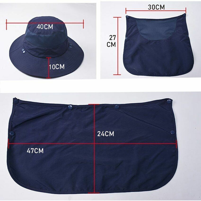 Summer Large Bucket Hat Foldable Breathable Hiking Fishing Camping 10*56-60 CM