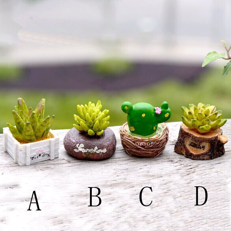Figurines Craft Mini Simulation Resin Succulents Models Garden Famous Home Decor