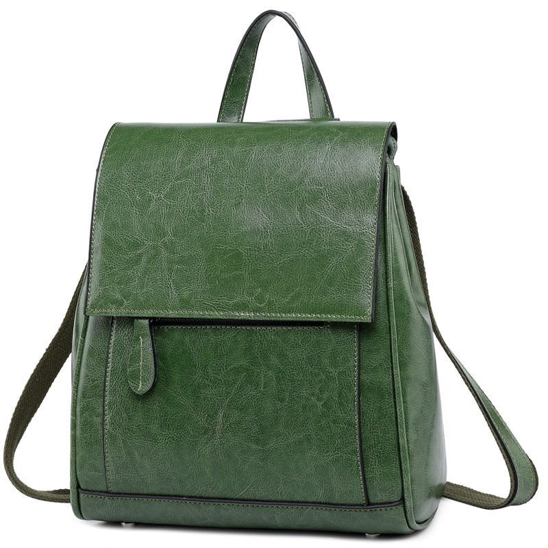 Genuine Leather Backpack Crossbody Messenger Shoulder Bags Travel 23*11*27 CM