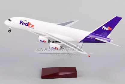 1:200 366CM FedEx AIRBUS A380 Plane Airplane Landing Gear Resin Aircraft Model