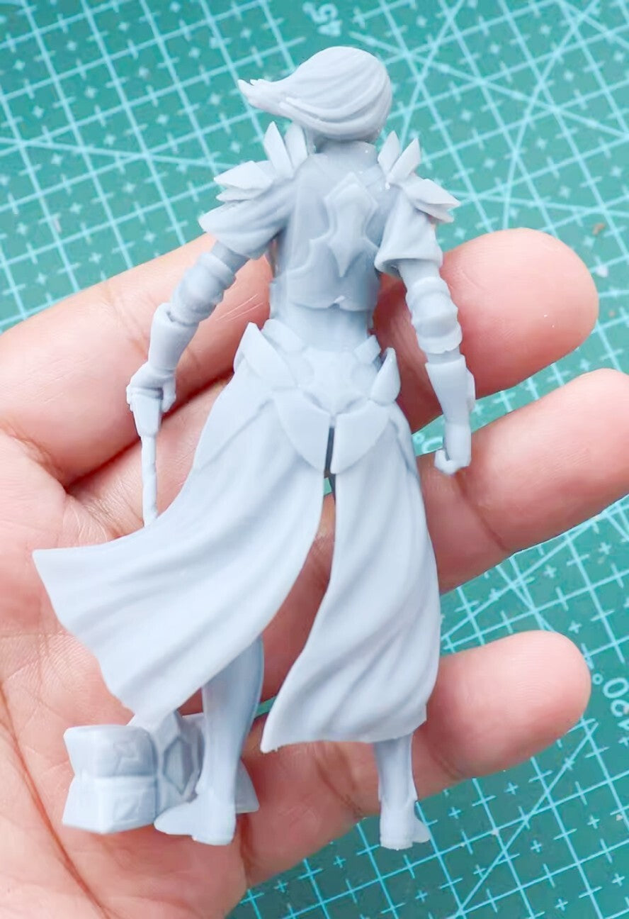 1/18 resin figure model Fantasy Female Warrior 3D Printing Unassembled Unpainted