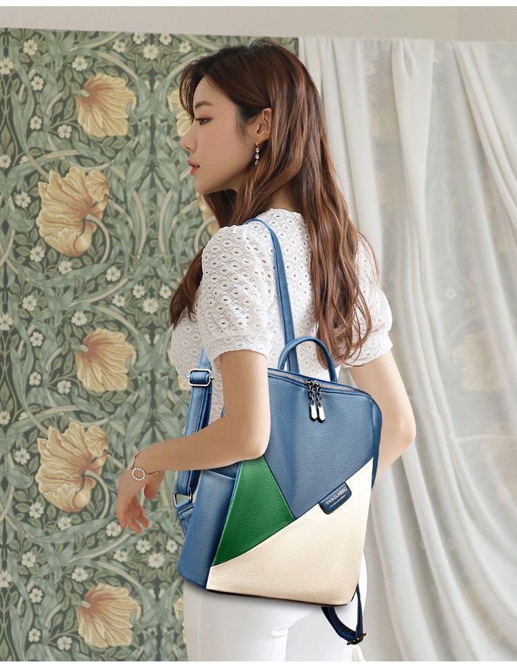 Genuine Leather Backpacks Travel Bag Business Bag School Softback Multicolor 1PC