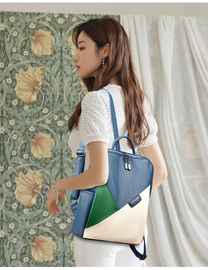 Genuine Leather Backpacks Travel Bag Business Bag School Softback Multicolor 1PC