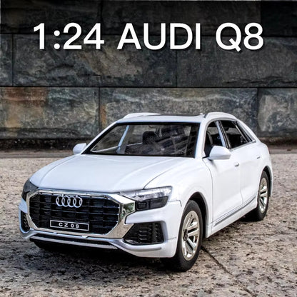 1:24 AUDI Q8 SUV Alloy Car Model Diecast Metal Vehicles Car Model High Simulatio
