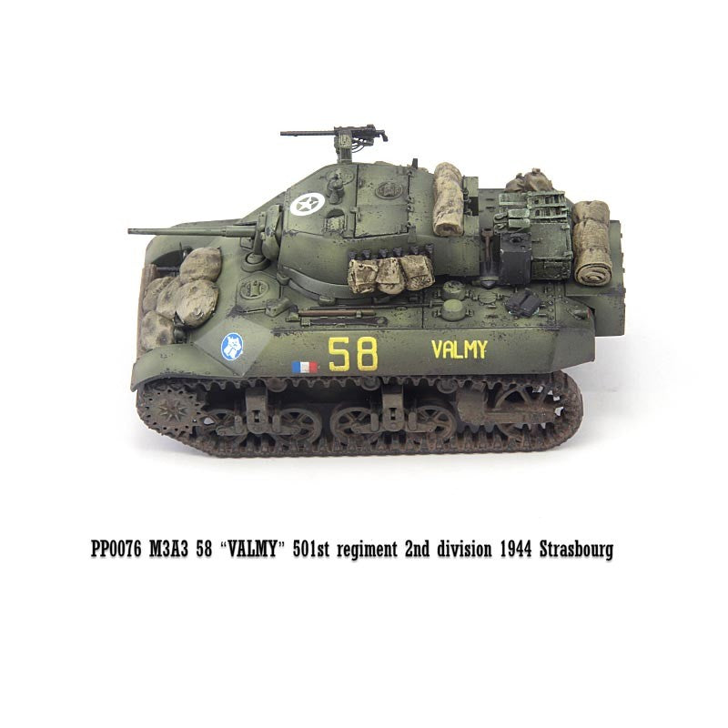 S-Model 1/72 Free French 501st Tank Regiment M3A3 Tank Valmy Finished Model-