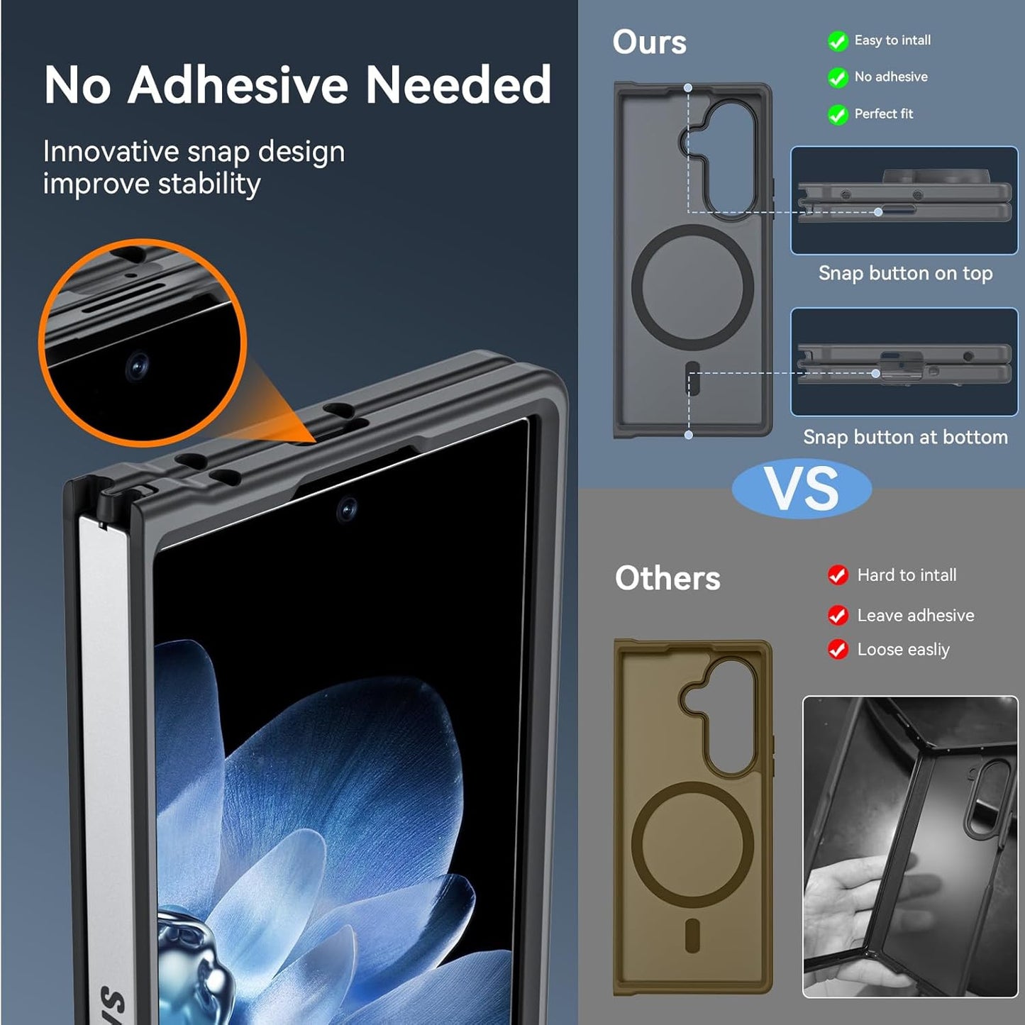 for Samsung Galaxy Z Fold 6 Case Magnetic, Z Fold6 Case [Compatible with Magsafe