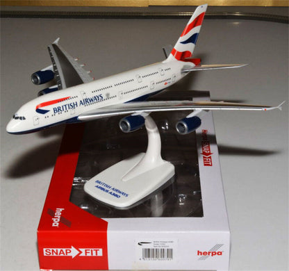 for Herpa BRITISH AIRWAYS for AIRBUS A380 1:250 Aircraft Pre-built Model