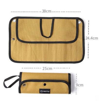 Foldable Outdoor Camping Cutlery Storage Bag Chef Knife Bag Roll Bag Carry Case