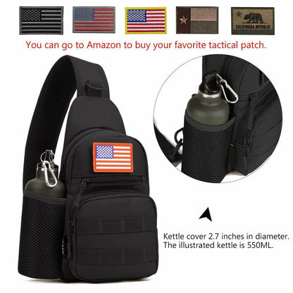Tactical Chest Bag Backpack Men's Molle Crossbody Sling Messenger Shoulder Pack
