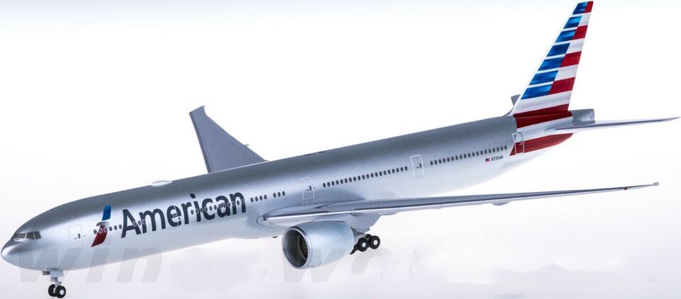 1:200 37CM Hogan American BOEING 777-300ER Passenger Airplane ABS Plastic Model