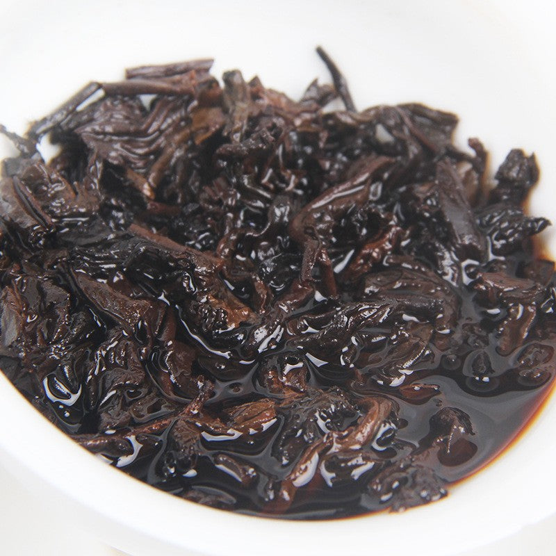 Pu'er Tea Ripe Tea Menghai Aged Aroma 357g Yunnan Qizi Cake Tea Jinya Tea Cake