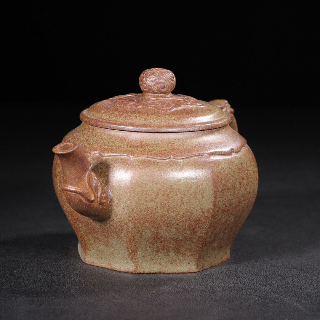 Chinese Yixing Zisha Clay Handmade Exquisite Teapot（ 龙珠（高温窑变） 底款：黄玉麟）