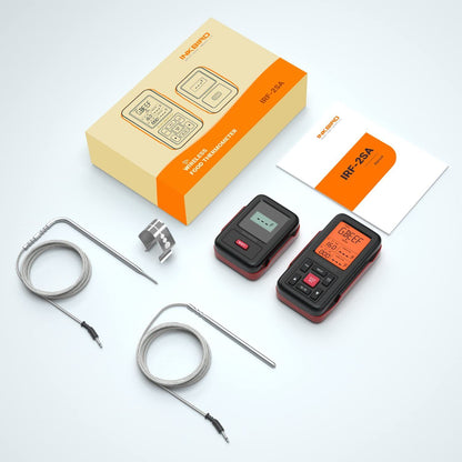 INKBIRD:Wireless Meat Thermometer w/Alarm, Timer & Backlight, 500ft Dual Probes